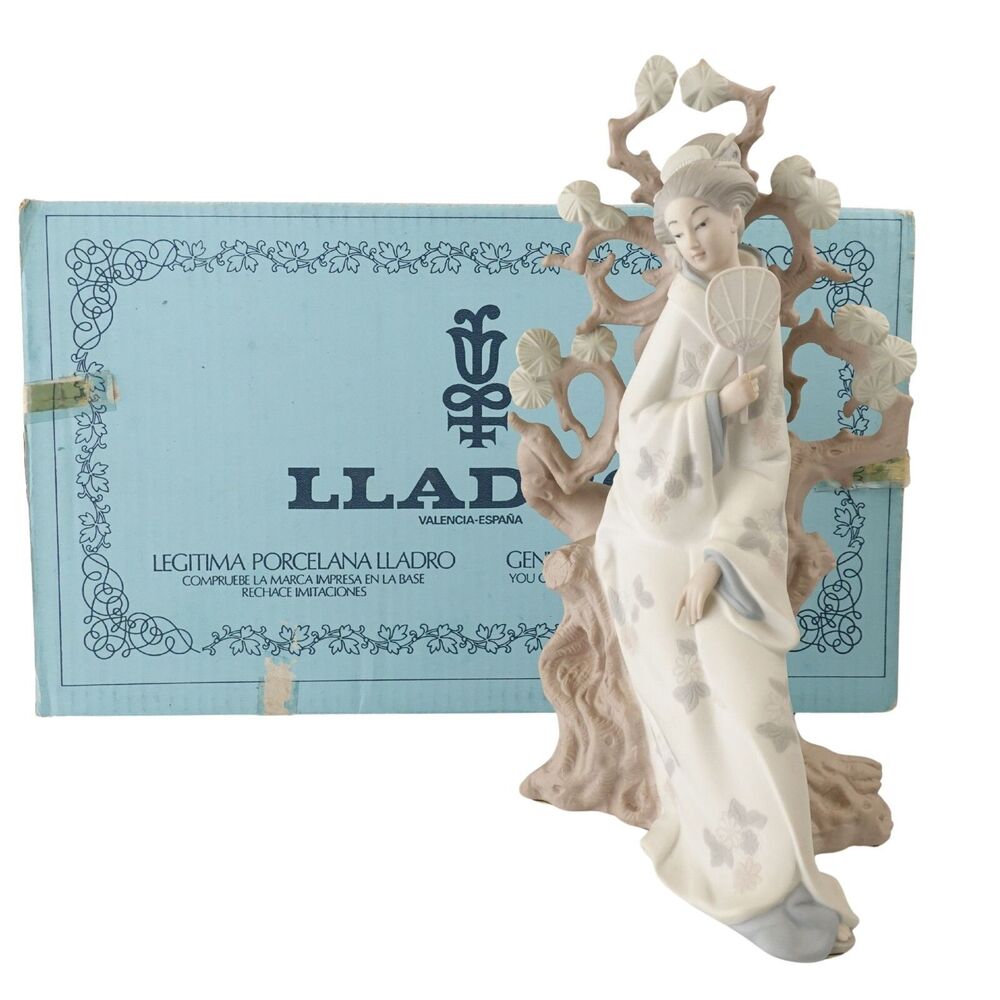 RARE Lladro #4807 “Geisha” Matte Figurine w/ Original Box Repaired Retired